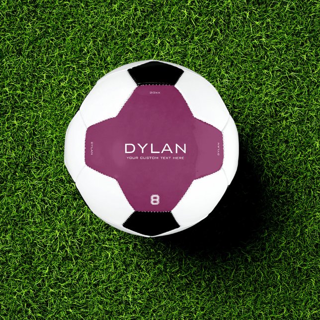 Ballon De Foot Nom personnalisé minimal moderne Jersey Numéro Mag (Créateur téléchargé)