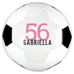 Ballon De Foot Nom personnalisé Nombre personnalisé Filles rose