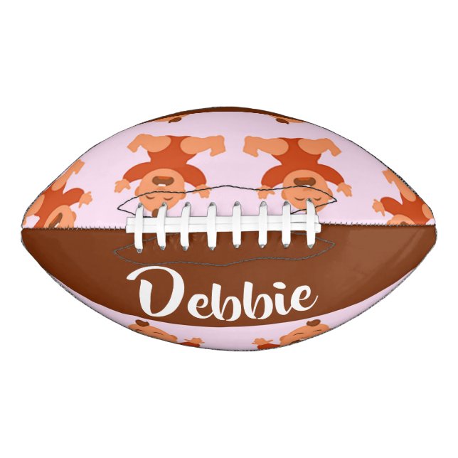 Ballon De Foot Nom personnalisé pleurant des bébés roses (Devant)