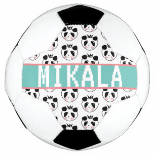 Ballon De Foot Nom personnalisé pour un fan de foot Panda Mignon