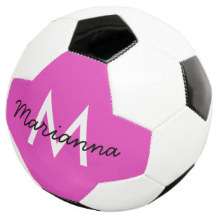 Ballon De Foot Nom personnalisé Première fille rose brillant