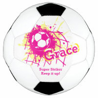 Nom personnalisé soccer but de grève filles rose