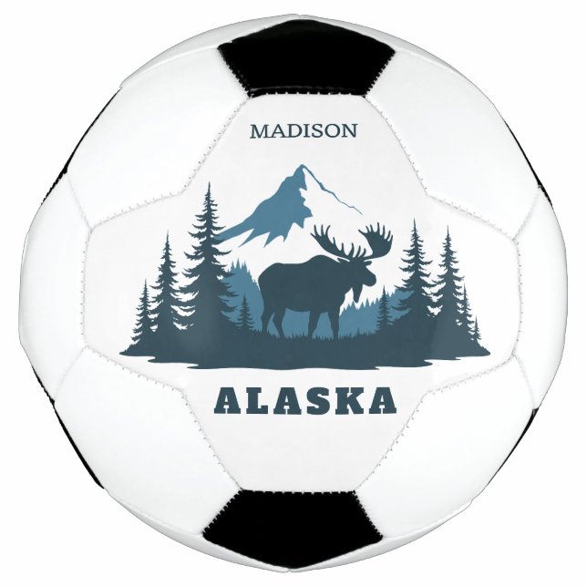 Ballon De Foot Nom personnalisé & Texte ALASKA (Devant)