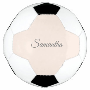 Ballon De Foot Nom rose blanc moderne
