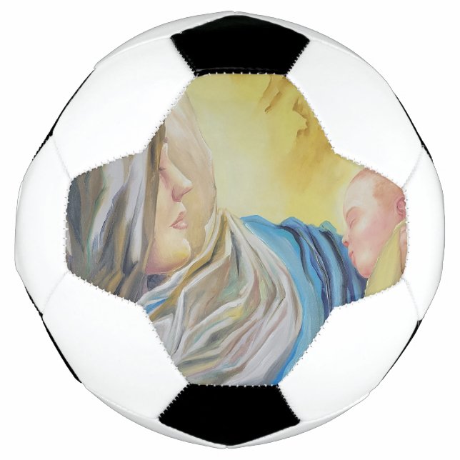 Ballon De Foot Notre Dame du Silence tenant le bébé Jésus (Devant)