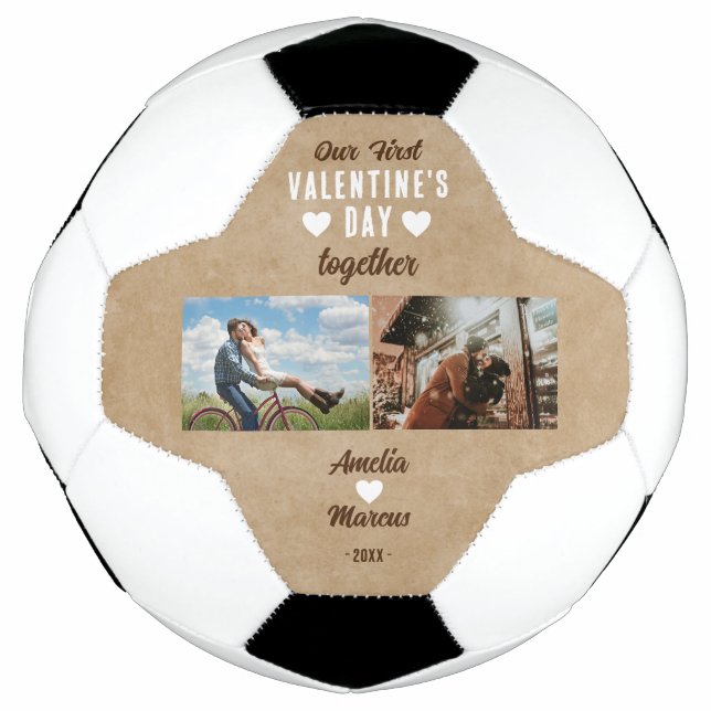 Ballon De Foot Notre première Saint Valentin Ensemble 2 Photos (Devant)