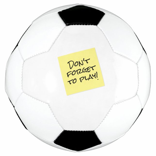 Ballon De Foot N'oubliez pas de jouer Sticky Note Rappel drôle (Devant)