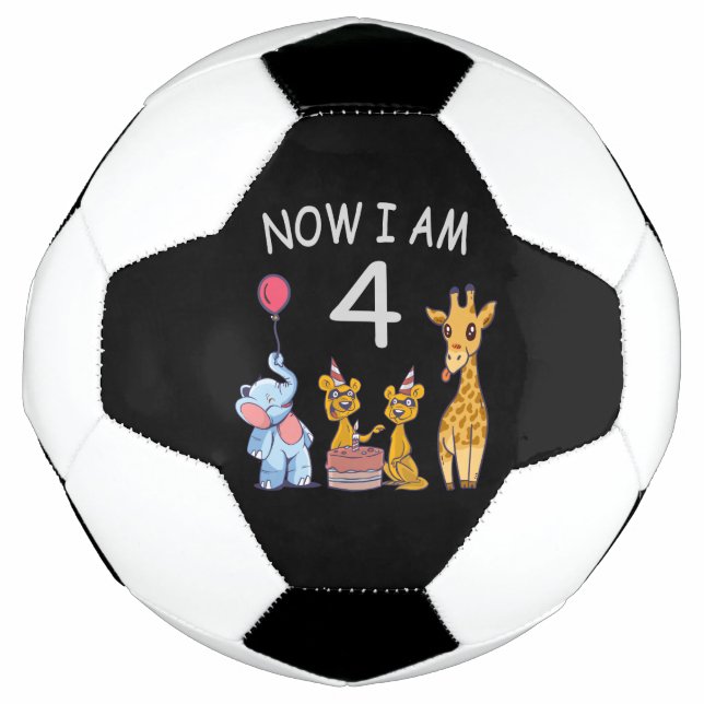 Ballon De Foot Now I le 4 e jour du 4e jour du Birthday (Devant)