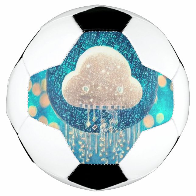 Ballon De Foot Nuage de pluie cristalline (Devant)