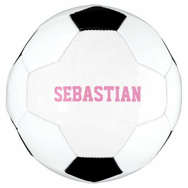 Ballon De Foot Numéro d'équipe sportive rose personnalisé (Devant)