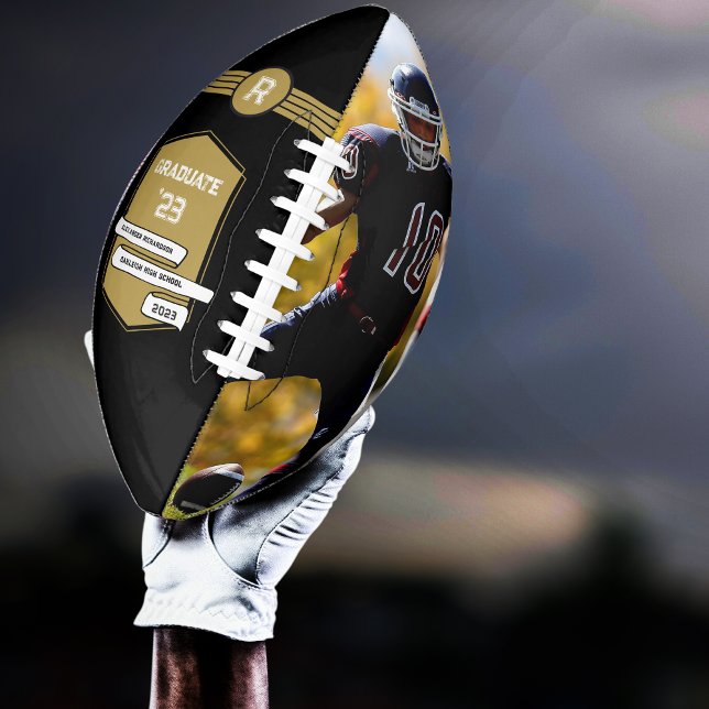 Ballon De Foot Numéro Jersey | Monogramme d'or (Créateur téléchargé)