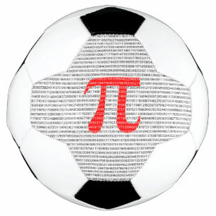 Ballon De Foot Numéro rouge d'origine pi jour symbole mathématiqu