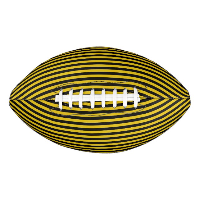 Ballon De Foot Or jaune et noir rayé (Devant)