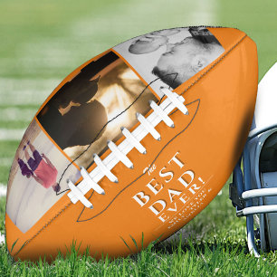 Ballon De Foot Orange Best Papa Ever Père`s Day 3 Photo Collage