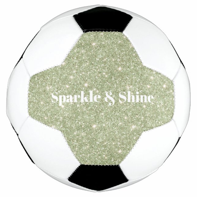 Ballon De Foot Paillettes Vertes Brillantes (Devant)