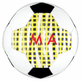 Ballon De Foot Panneau de contrôle Jaune Noir ajouter nom nom mon