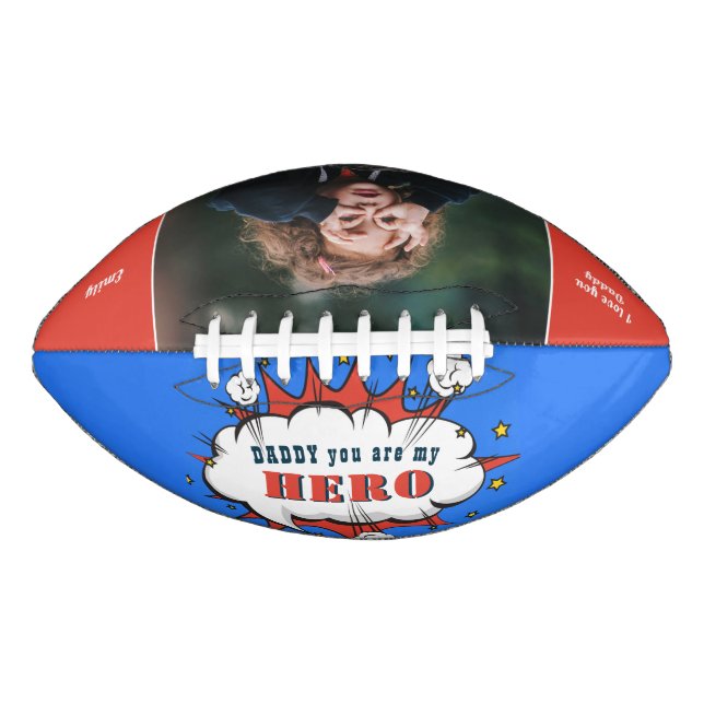Ballon De Foot Papa Hero Superhero Papa Fête des pères Photo (Devant)