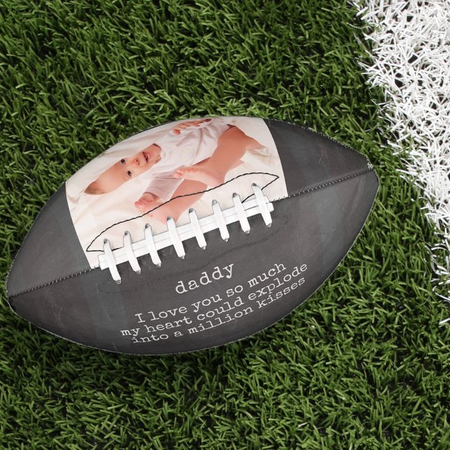 Ballon De Foot Papa Je t'aime Poème sur Chalkboard - Photo person (Créateur téléchargé)