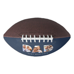 Ballon De Foot Papa multi photo typographie marine bleu moderne