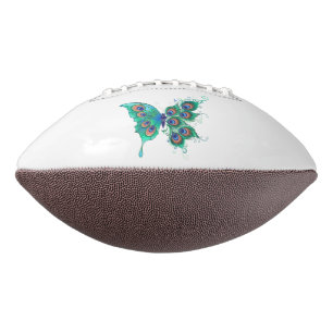 Ballon De Foot Papillon aux plumes de paon vert