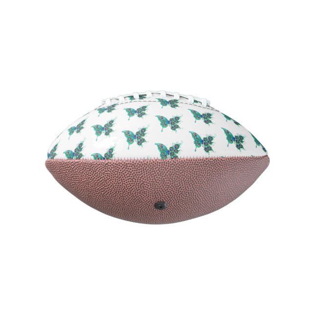 Ballon De Foot Papillon aux plumes de paon vert (Tourné à 270°)