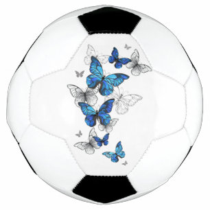 Ballon De Foot Papillons volants bleus Morpho