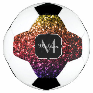 Ballon De Foot Parties scintillant arc-en-ciel colorée étincelant
