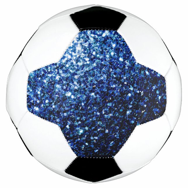Ballon De Foot Parties scintillant bleu foncé scintille (Devant)