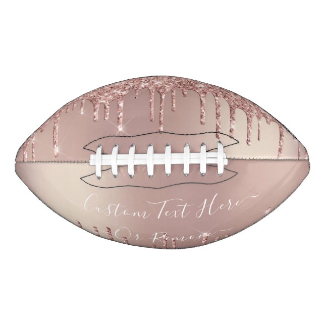 Ballon De Foot Parties scintillant rose Gold Blush Éclats Texte p (Devant)