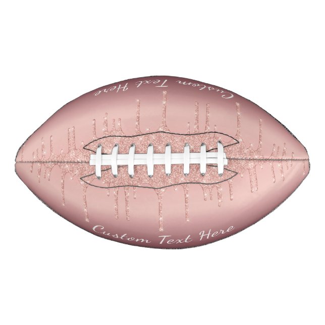 Ballon De Foot Parties scintillant rose Gold Blush personnalisé T (Devant)