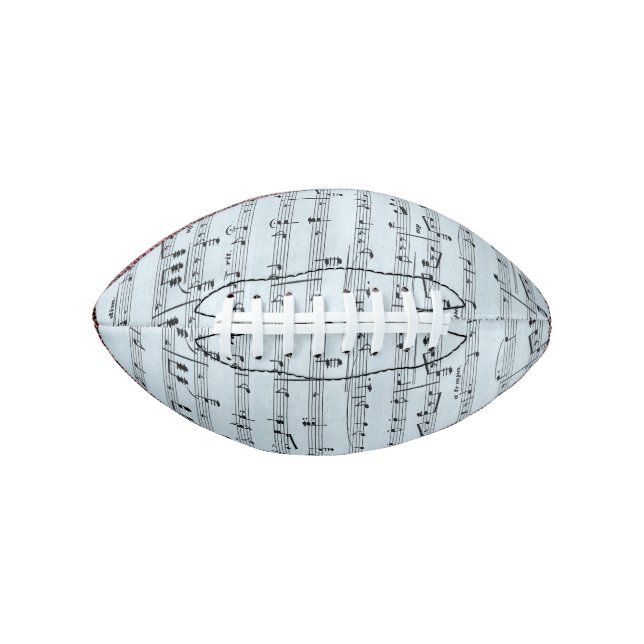 Ballon De Foot Partition musicale bleue (Devant)