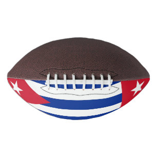 Ballon De Foot Patriotic american football with flag of Cuba