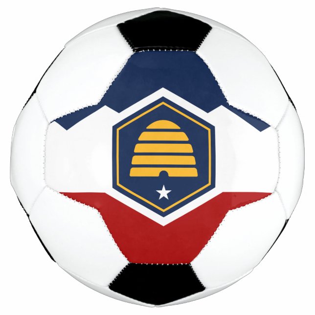 Ballon De Foot Patriotic Soccer Ball with Flag of Utah State, USA (Devant)