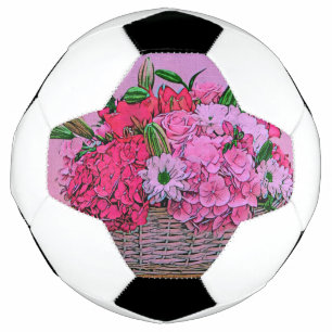 Ballon De Foot Peinture de panier à fleurs