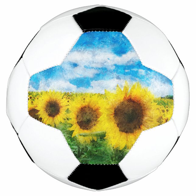Ballon De Foot Peinture de tournesols (Devant)