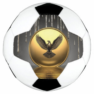 Ballon De Foot Pendentif Aigle Royal Métallique Liquide 