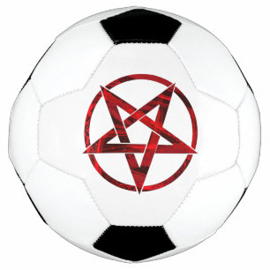 Ballon De Foot Pentagramme du Diable Rouge