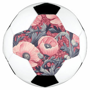 Ballon De Foot Pépites roses vintages florales