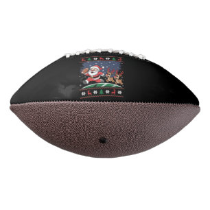 Ballon De Foot Père Noël Renne Joue au Football Américain Noël dé
