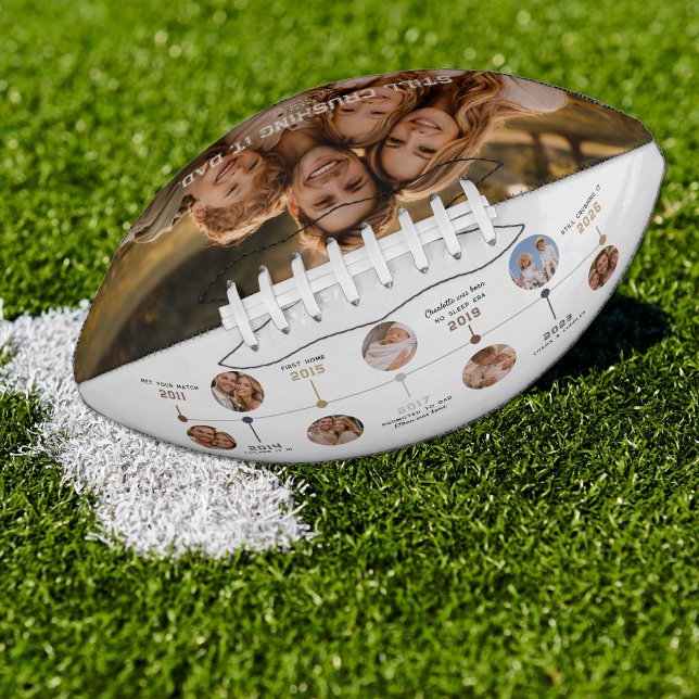 Ballon De Foot Personalized Dad Timeline Photo Keepsake (Créateur téléchargé)