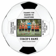Personalized Football Team Coach with Photo Text