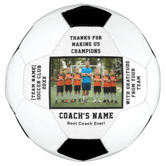 Ballon De Foot Personalized Football Team Coach with Photo Text