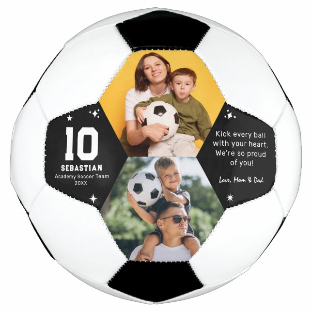 Ballon De Foot Personalized Kids Soccer Photo and Custom Message (Devant)