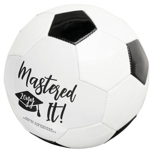 Ballon De Foot Personalized Masters Degree Graduation Mastered It (3/4)