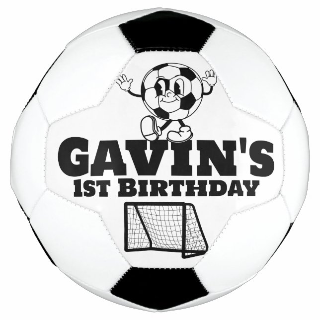 Ballon De Foot Personnalisé Créez votre propre Anniversaire Retro (Devant)