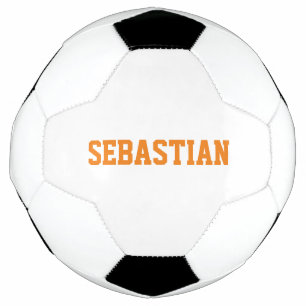 Ballon De Foot Personnalisé orange nom personnalisé numéro d'