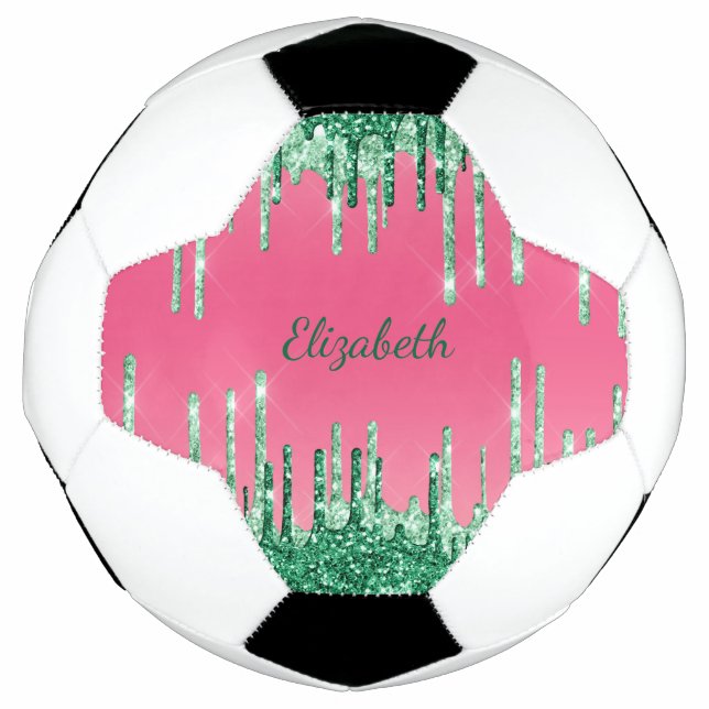 Ballon De Foot Personnaliser les gouttes de Parties scintillant v (Devant)