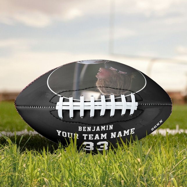 Ballon De Foot Petit Football Black Nom Numéro d'équipe Photo (Créateur téléchargé)