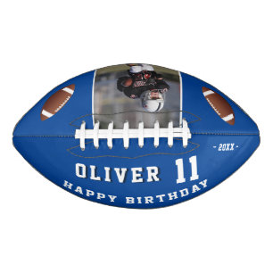 Ballon De Foot Photo d'Anniversaire moderne bleu joyeux