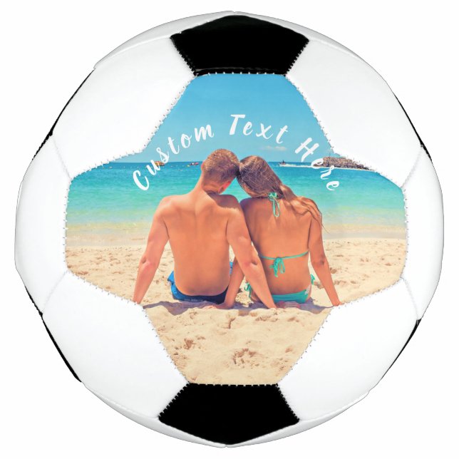Ballon De Foot Photo et texte personnalisés - Votre propre design (Devant)